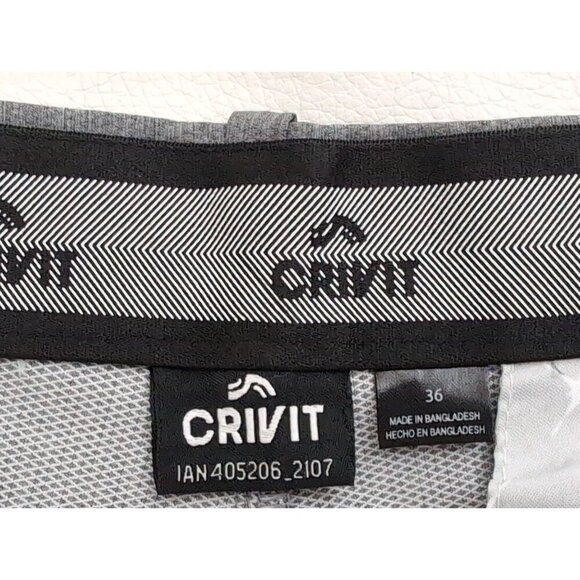 Crivit Golf Shorts Mens 36 Gray Athleisure Casual Flat Front Stretch‎ Pockets - Picture 6 of 8